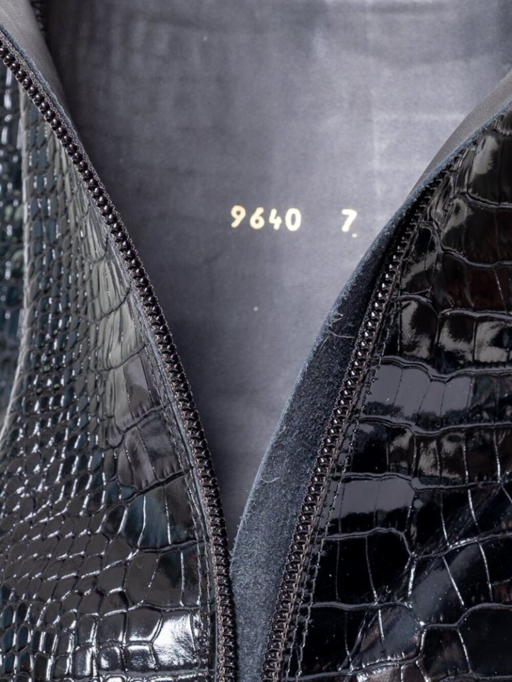 FREDA SALVADOR Lanna Croc-Effect Leather Boots – New - Picture 3 of 14